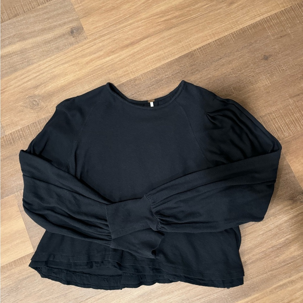 free people navy blouse